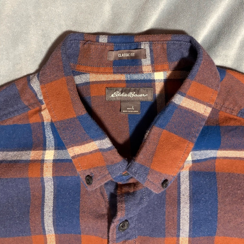 Men's Eddie Bauer Favorite Classic Fit Flannel - Pattern (size L)